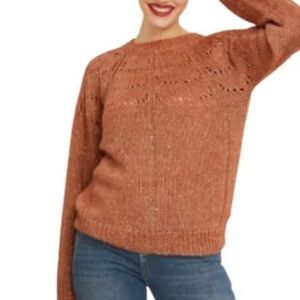Roller Rabbit Velma Alpaca Blend Knit Sweater Orange